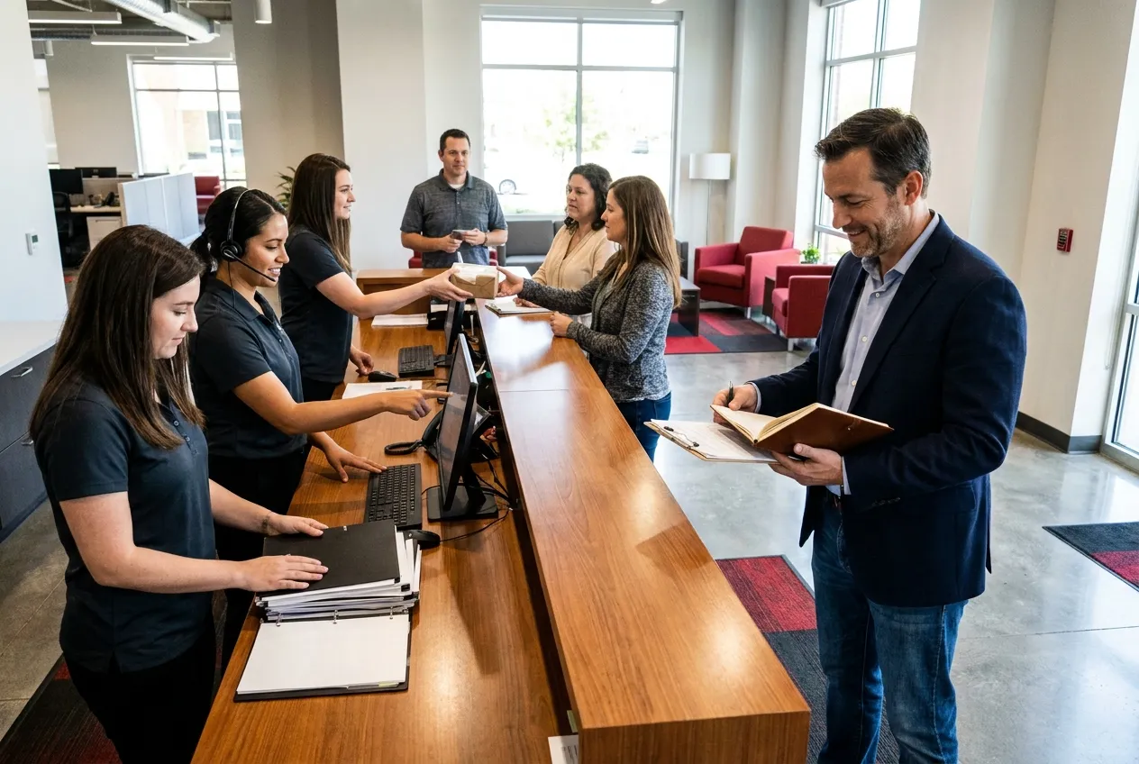 RockN' Socials office meeting at a Digital Marketing Agency workspace.