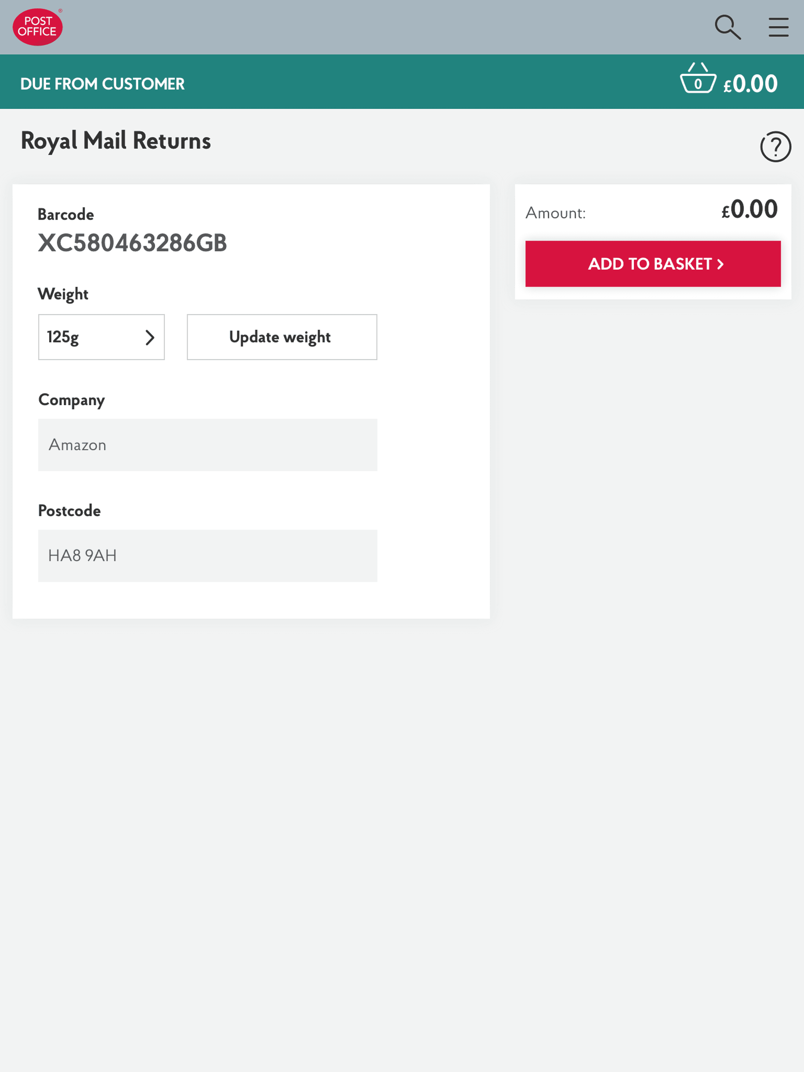 Sample Tablet Screenshot