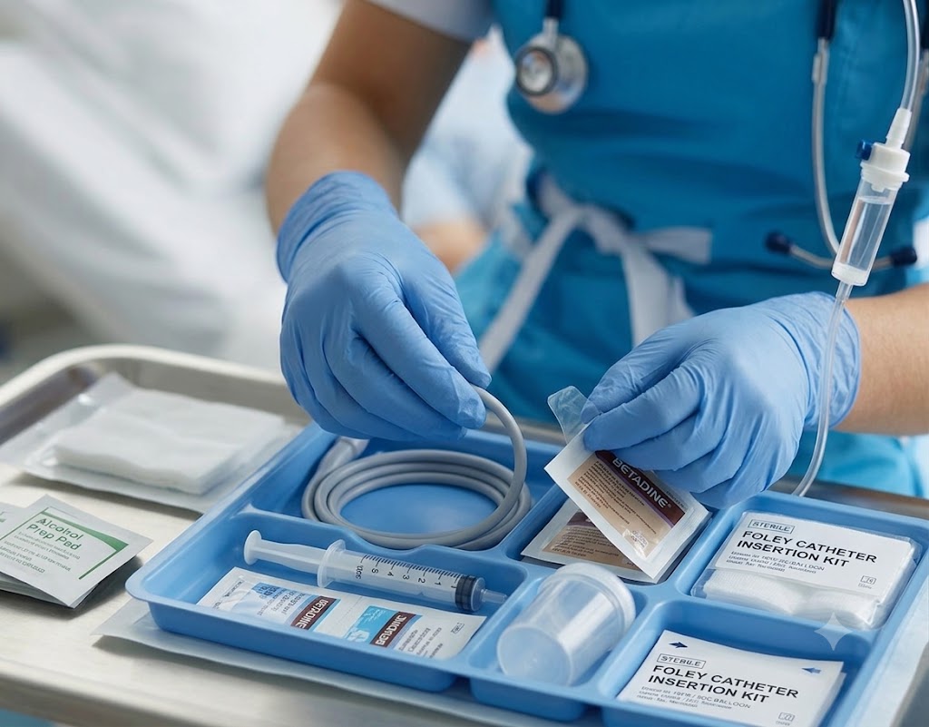 a doctor checking a patient's blood pressure