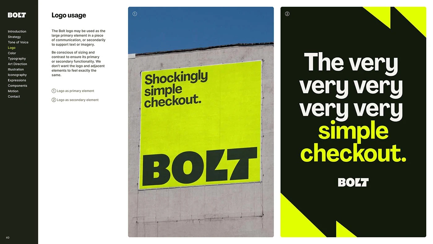 Consistent primary and secondary logo use across brand applications