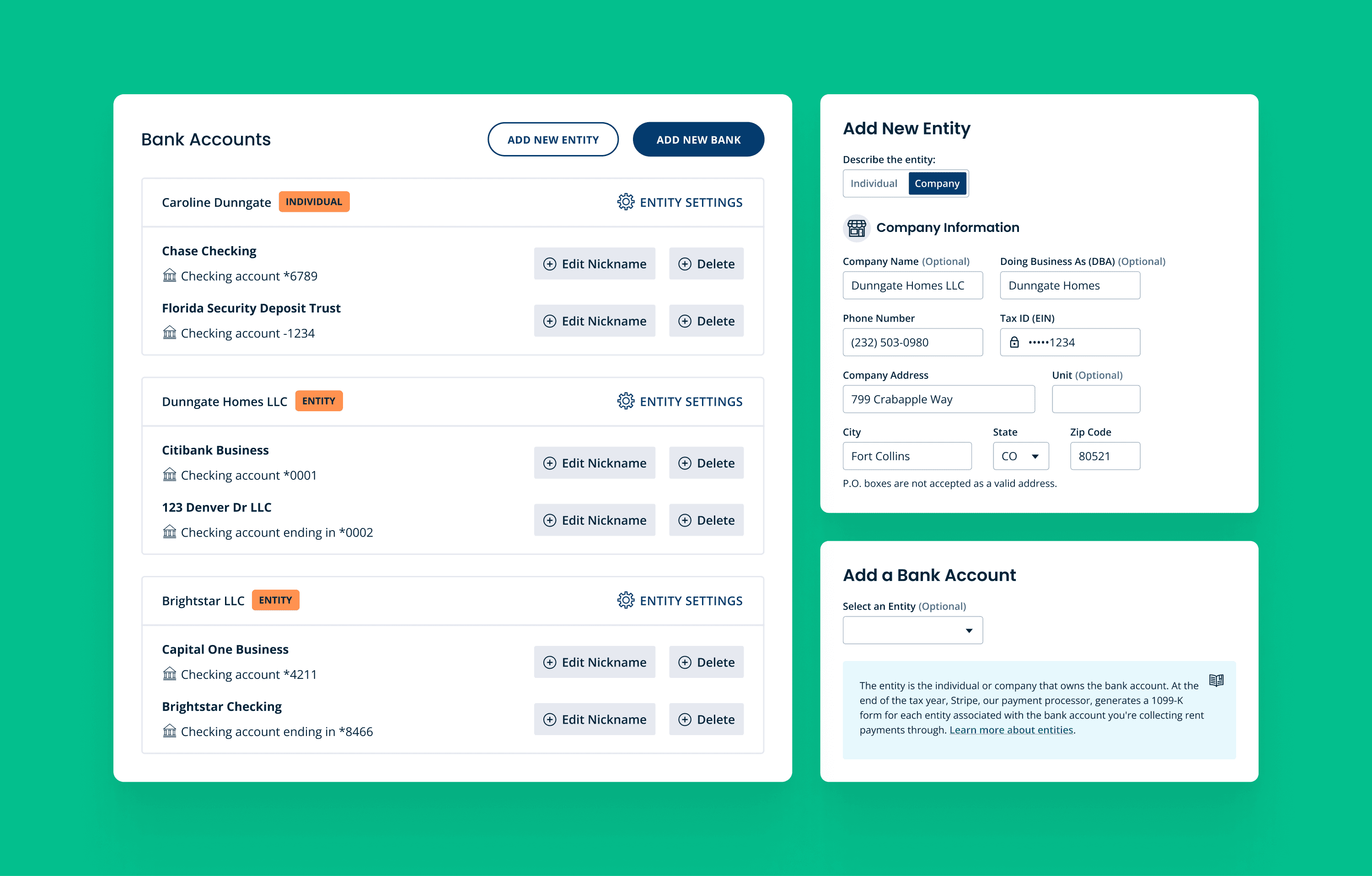 Supporting Landlords with Multiple LLCs — UX ★ Research ★ Technical Requirements