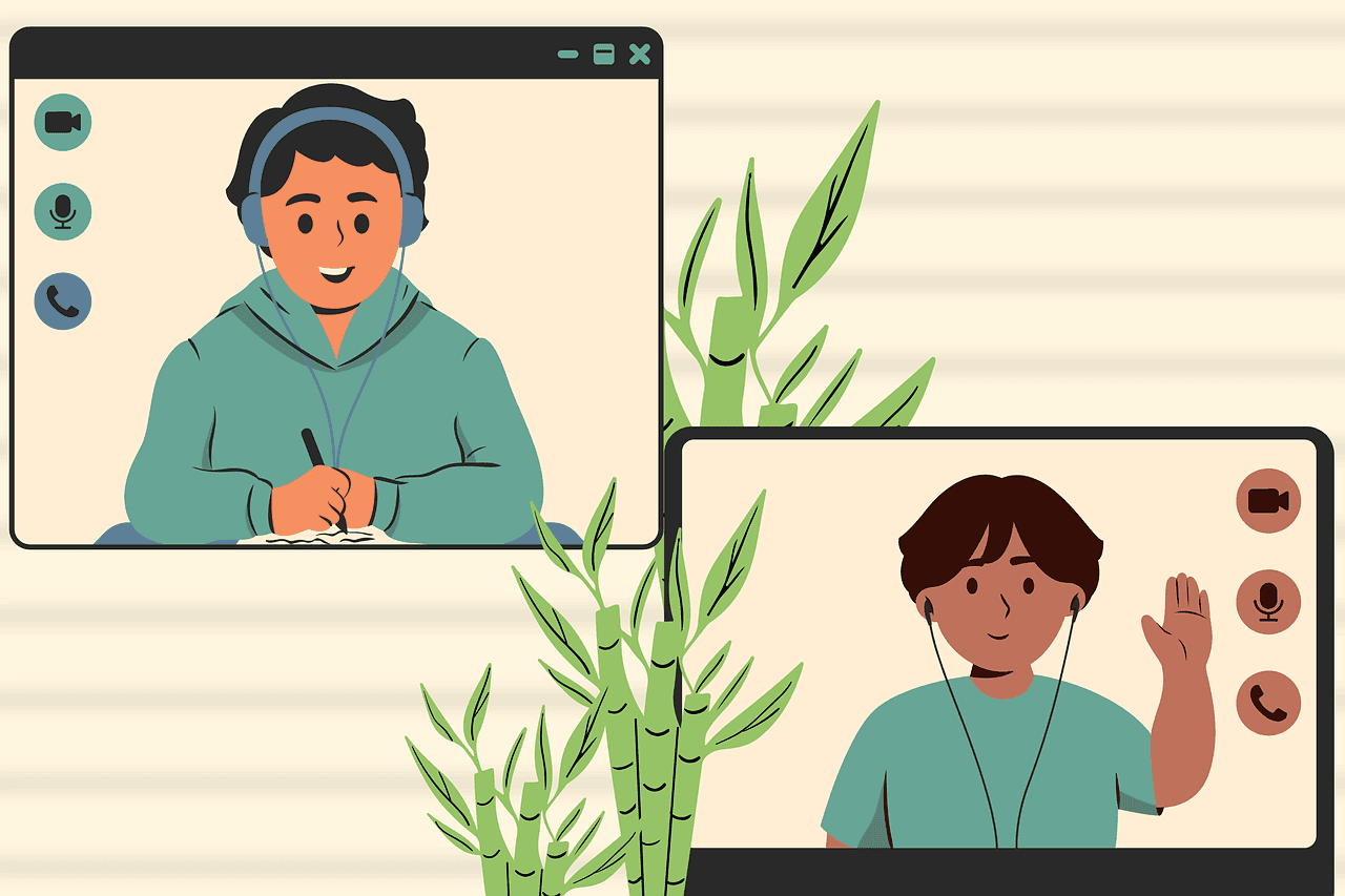 office meeting in a remote setup