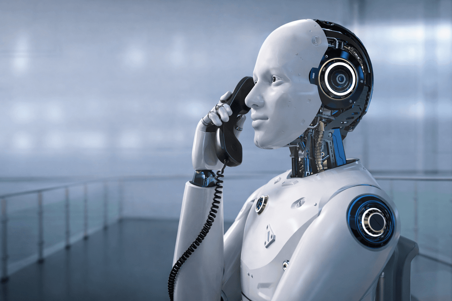 AI Receptionist Taking a Call