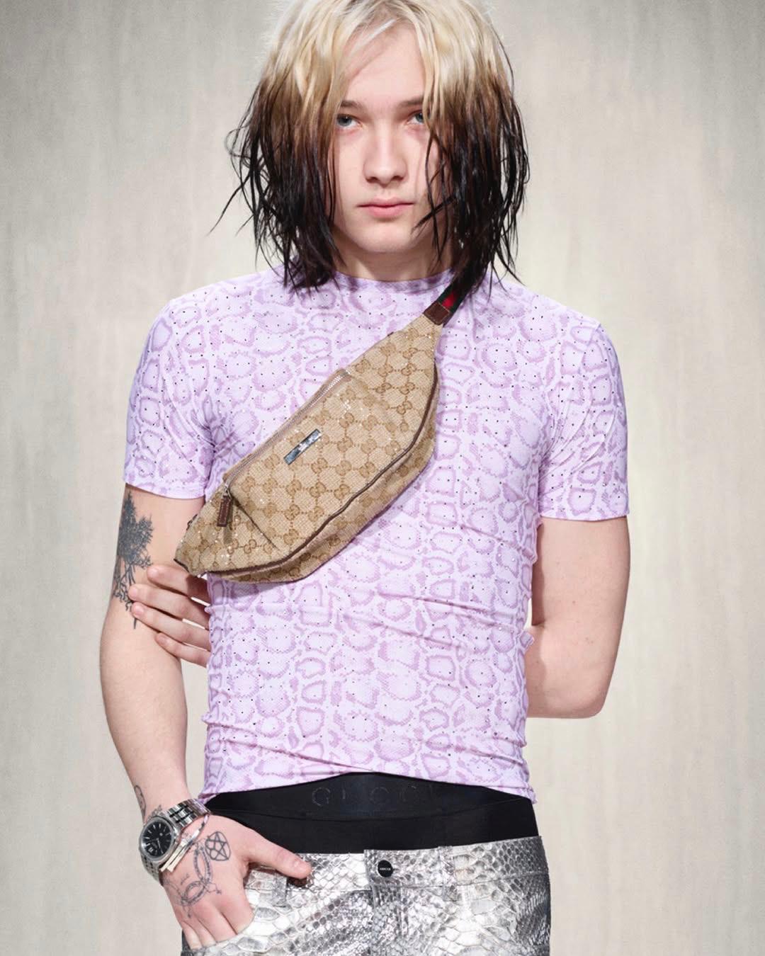 Nettspend posing for The Gucci Fall/Winter 2026/27 Collection © Gucci 2026