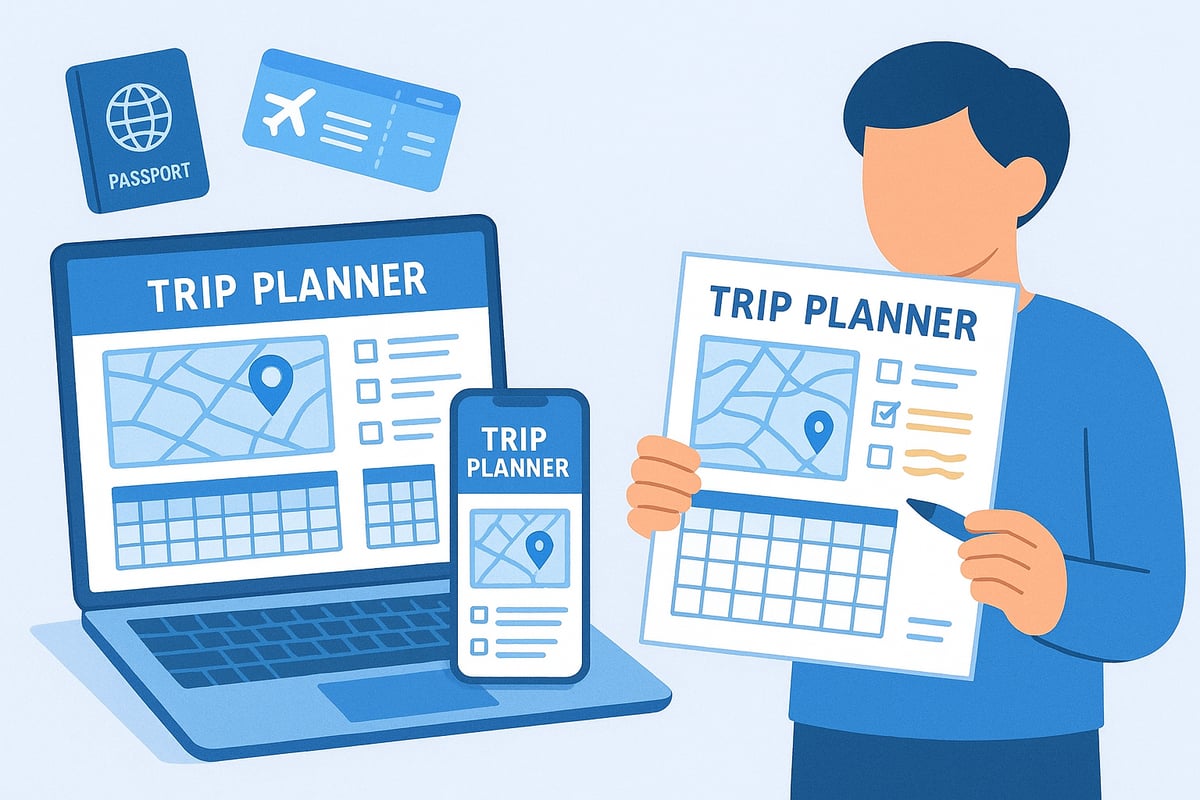 Digital vs. Printable Trip Planner Templates: Pros and Cons