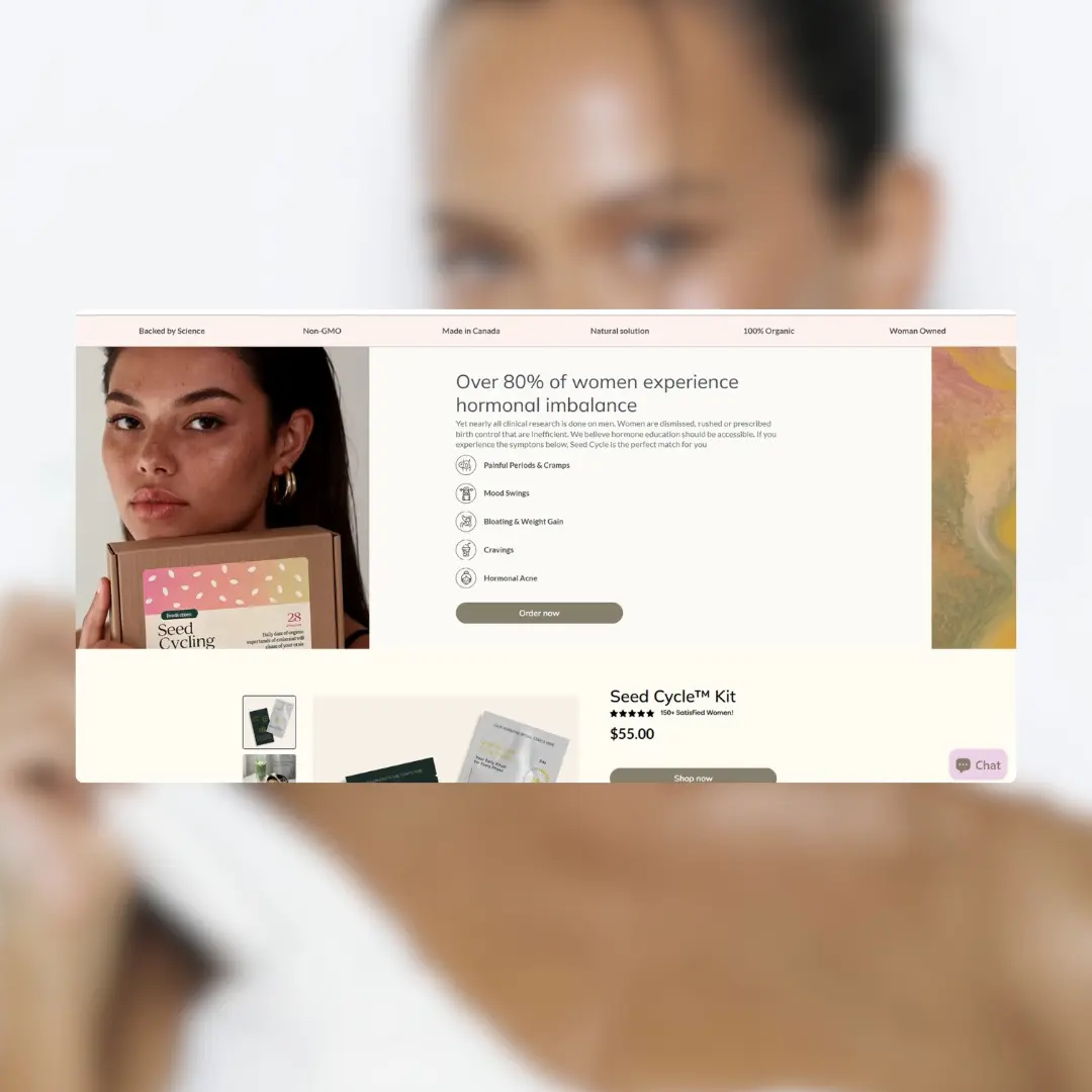 Exemple de site web réalisé pour Seed Cycle – design moderne et interface intuitive pour une expérience utilisateur optimale.