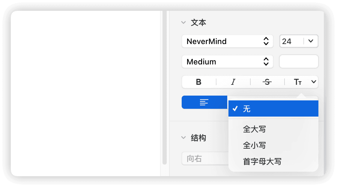 文本格式设置界面