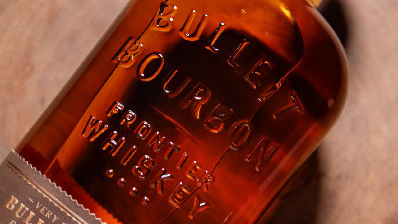 bulleit bottled in bond bourbon close up