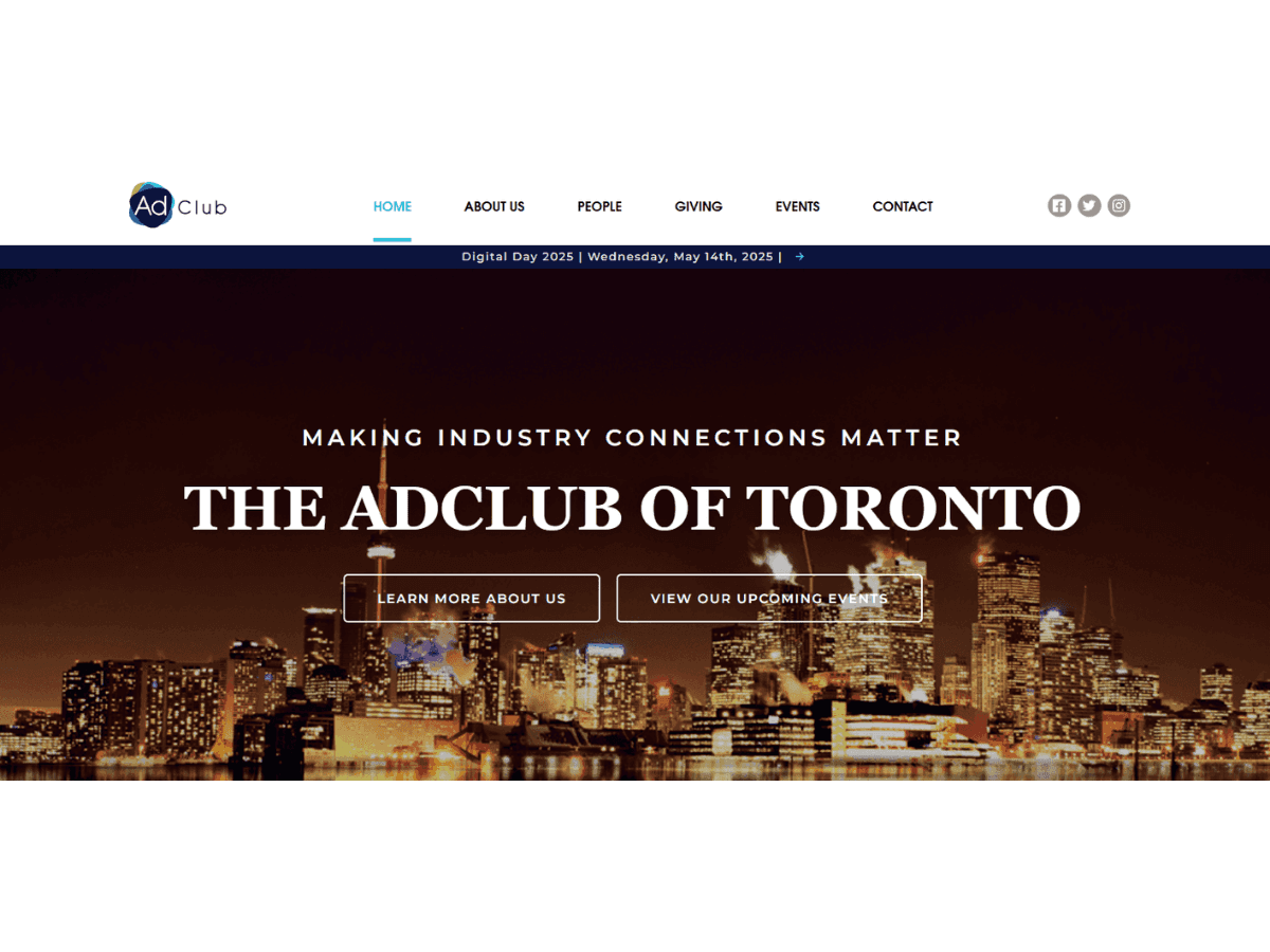 AdClub Old Website Homepage
