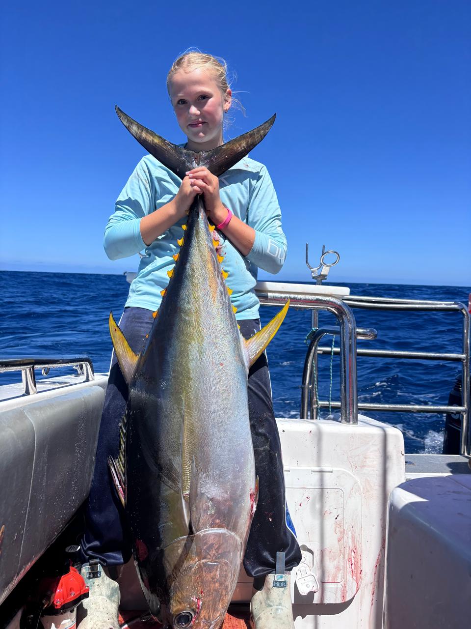 Group of anglers on deck during a guided Salt Safari adventure.