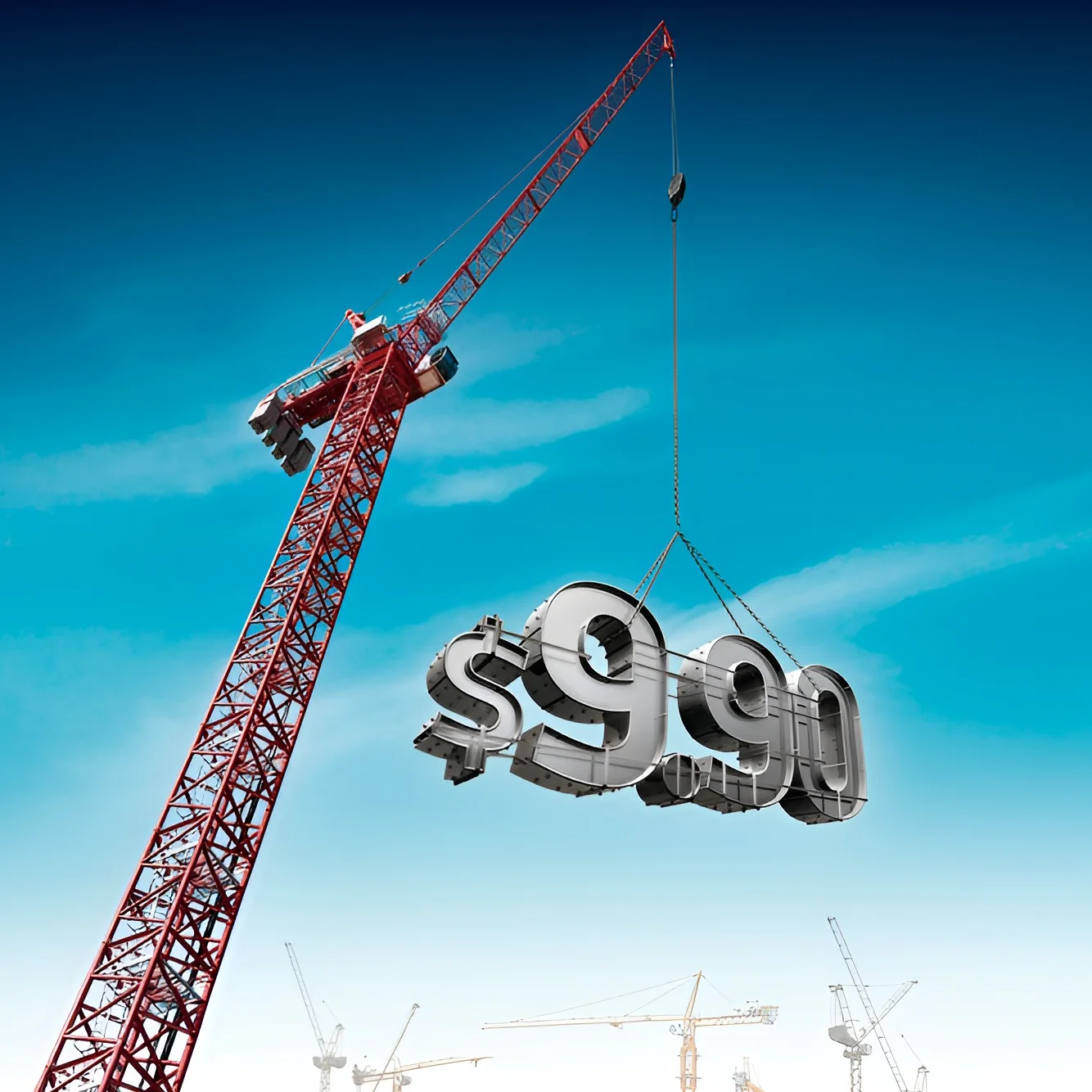 Crane with $9.90 in text