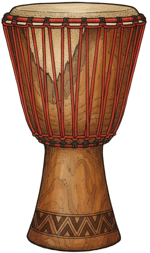 un dessin de darbouka