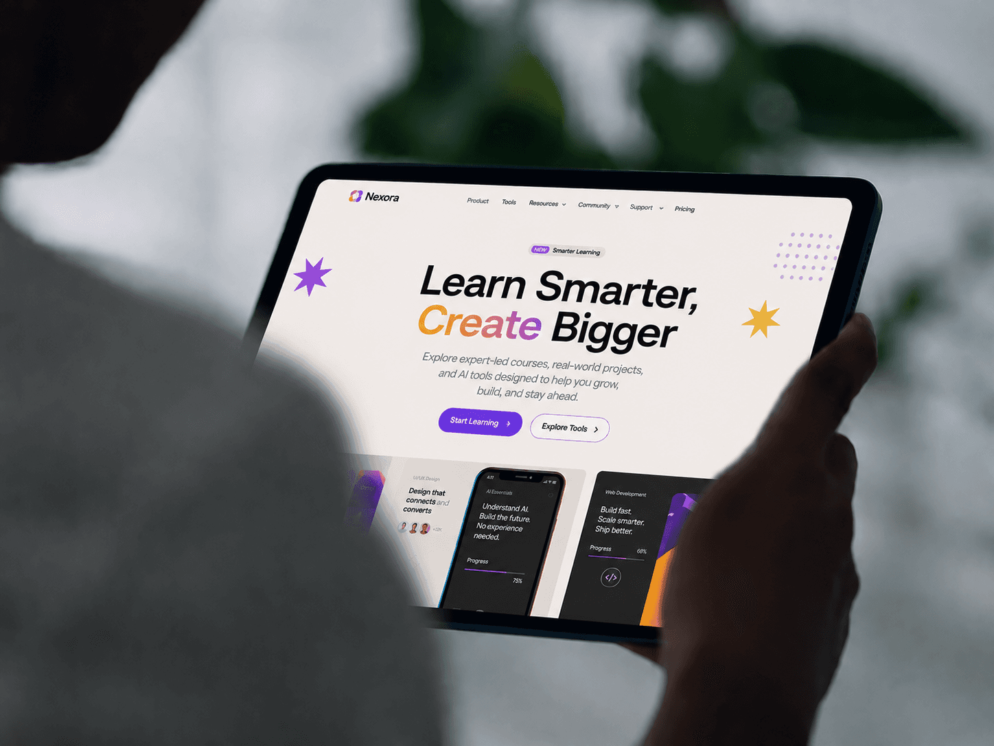 ipad hand mockup