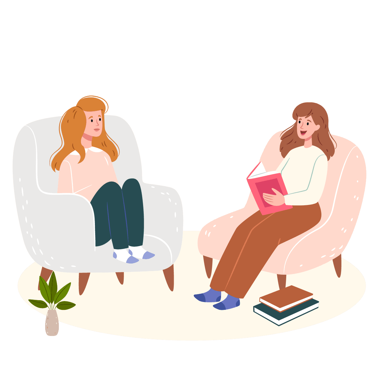 Therapist giving therapy to the client