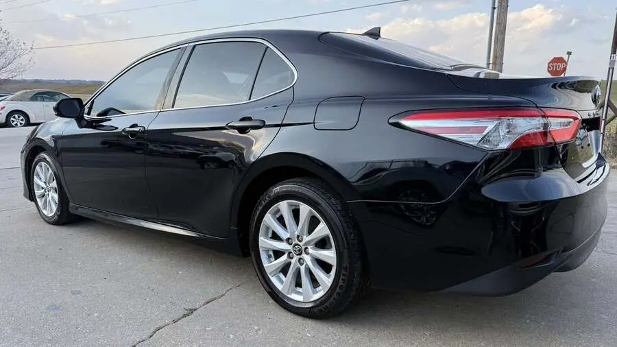 Back of a shiny black car