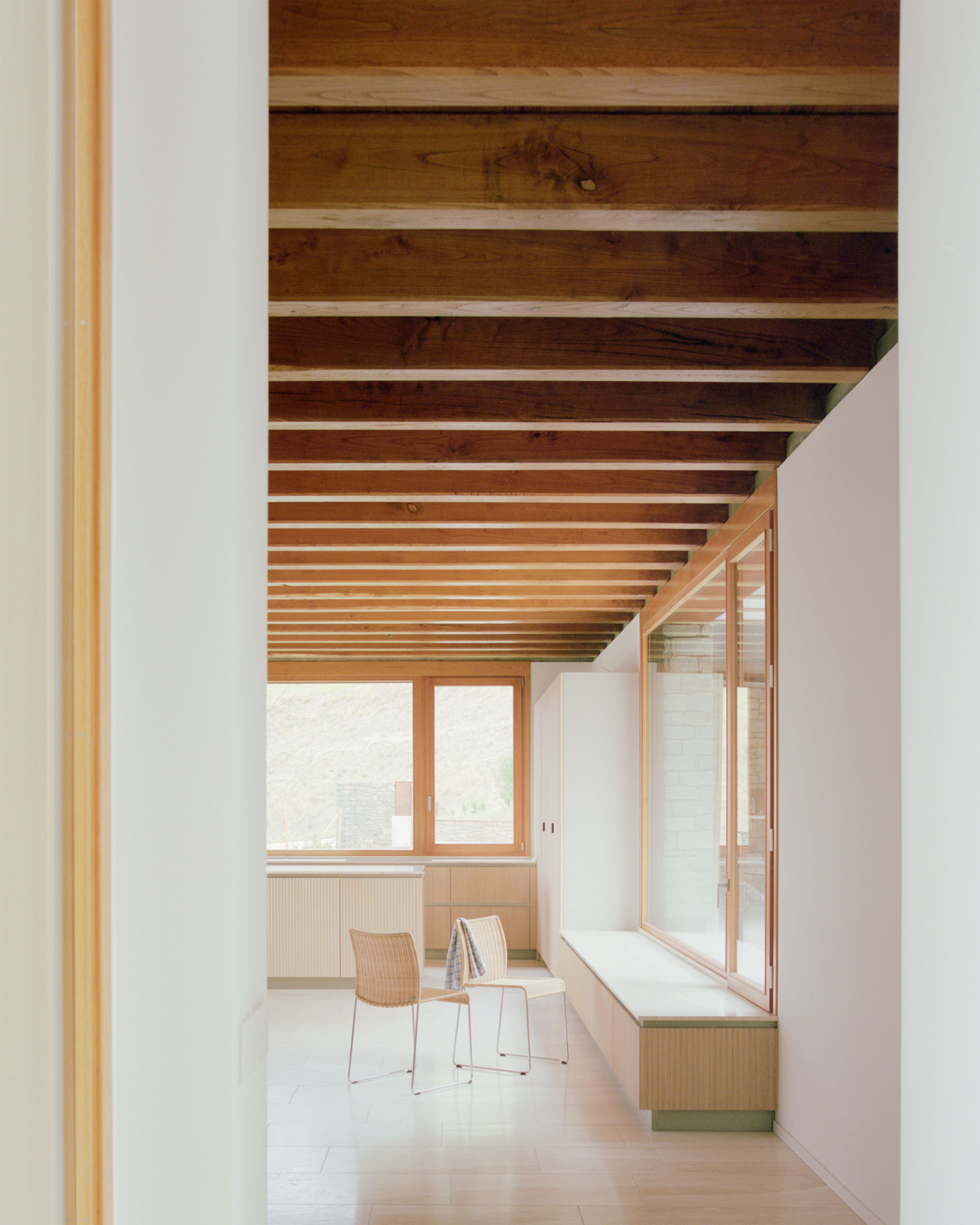 Workshop made of bright wood