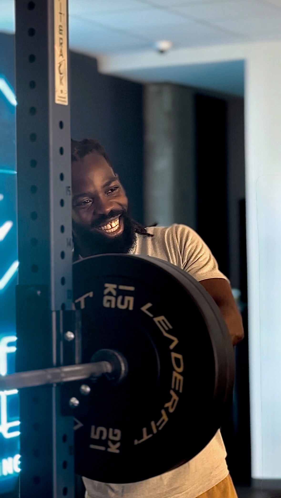 Athlete winning a race