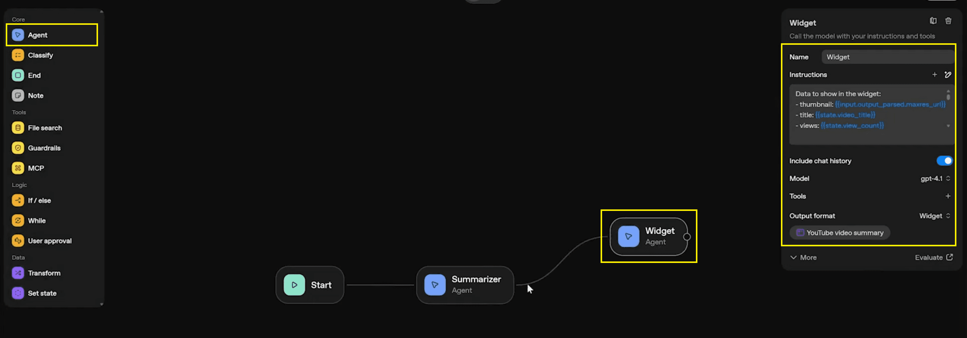 2nd agent name - widget