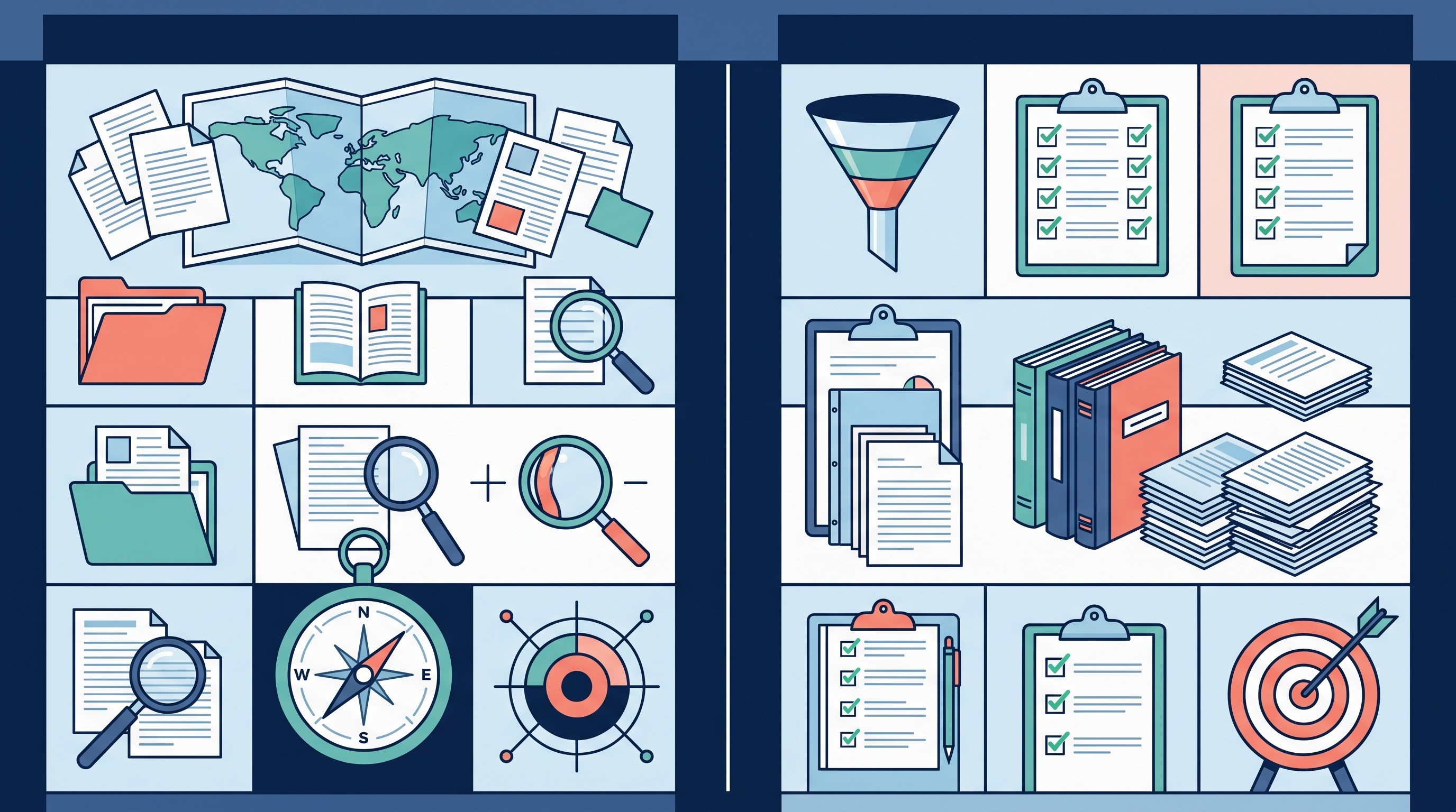 Scoping review versus systematic review comparison matrix