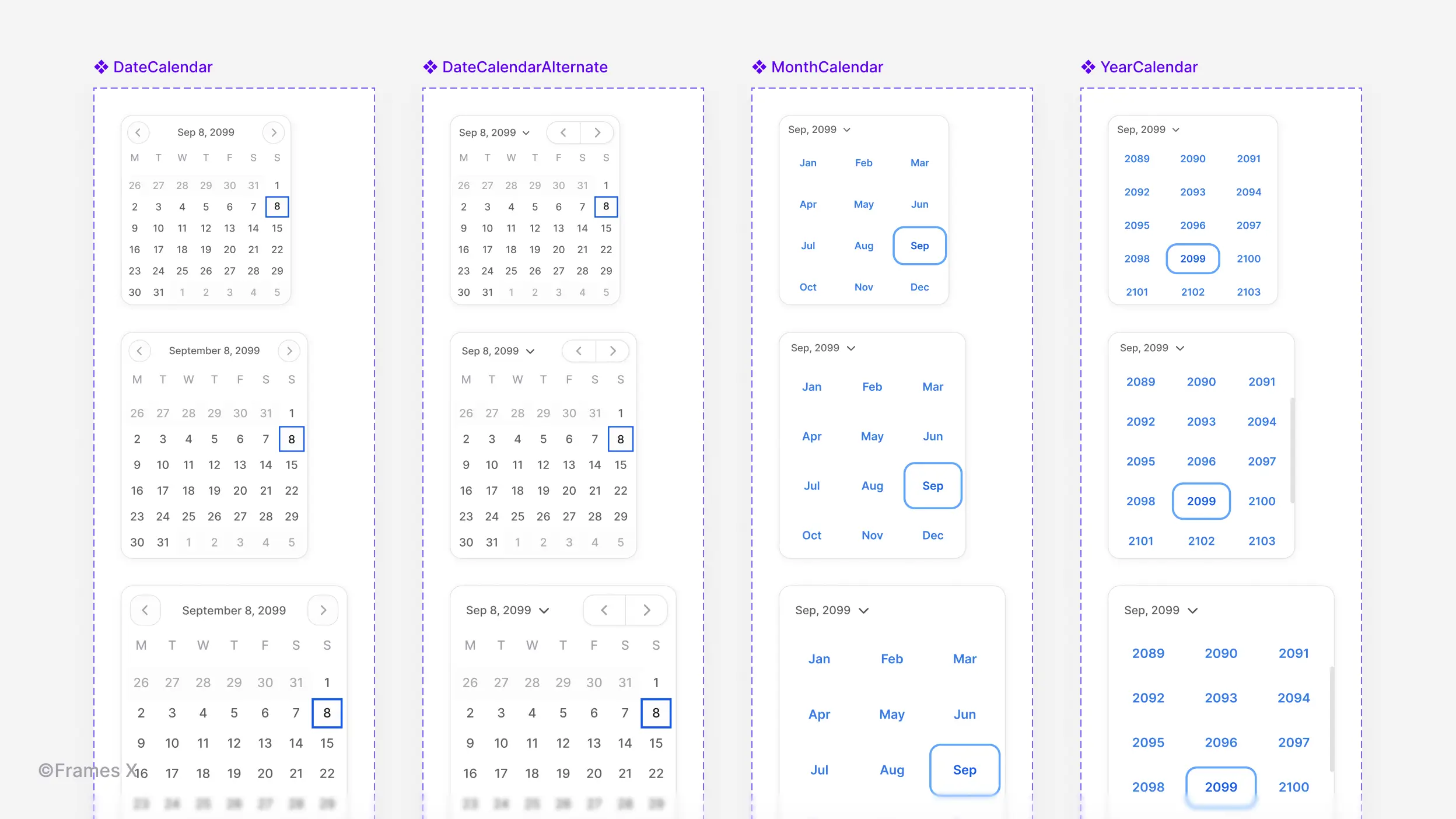 Calendar Sheet UI Component