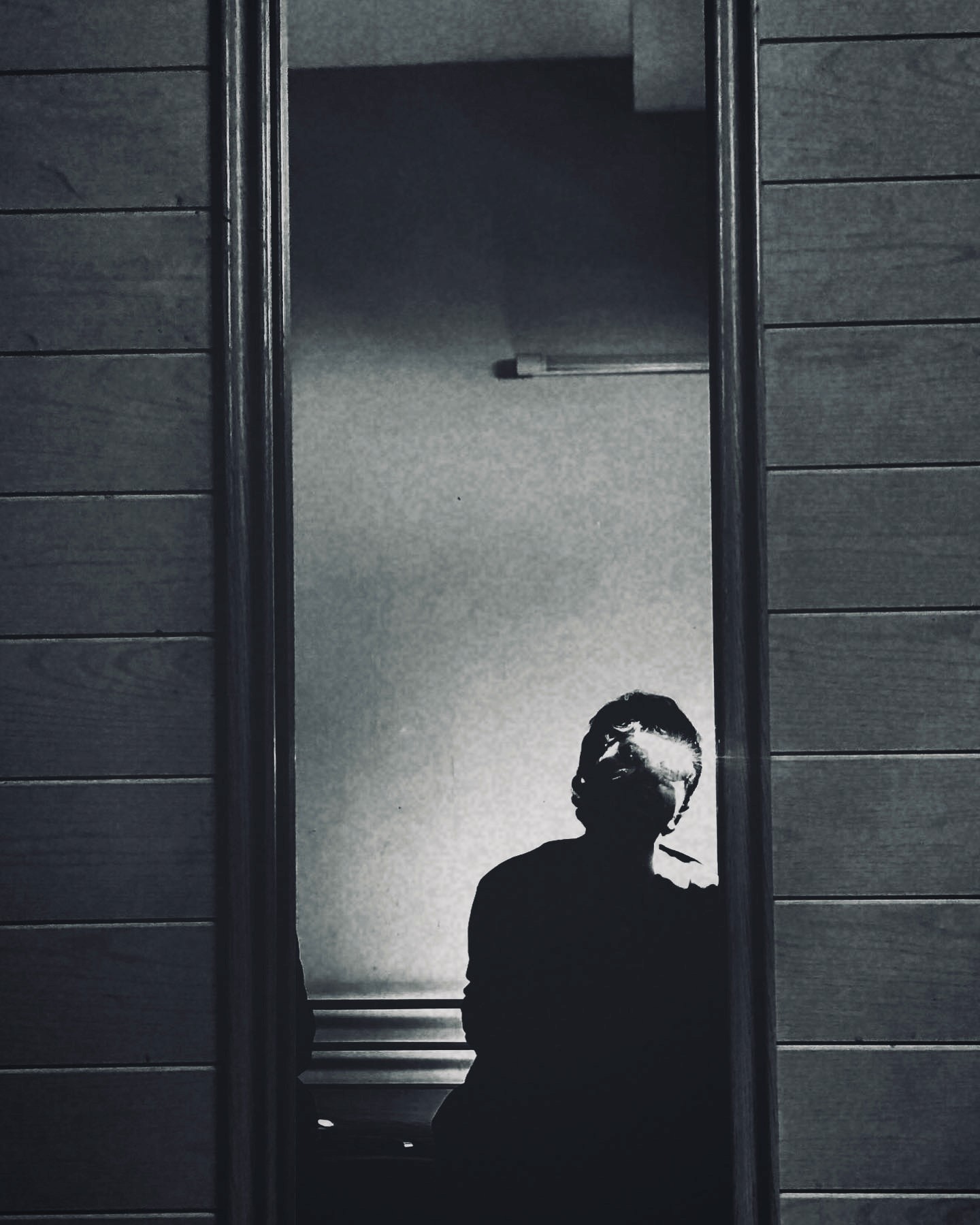 3D face with blue filter