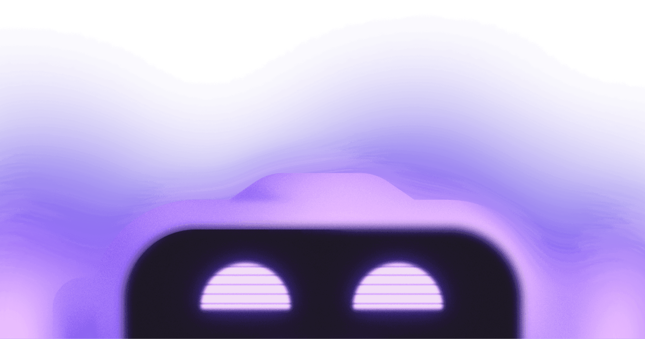 Ozura robot mascot peeking over the footer