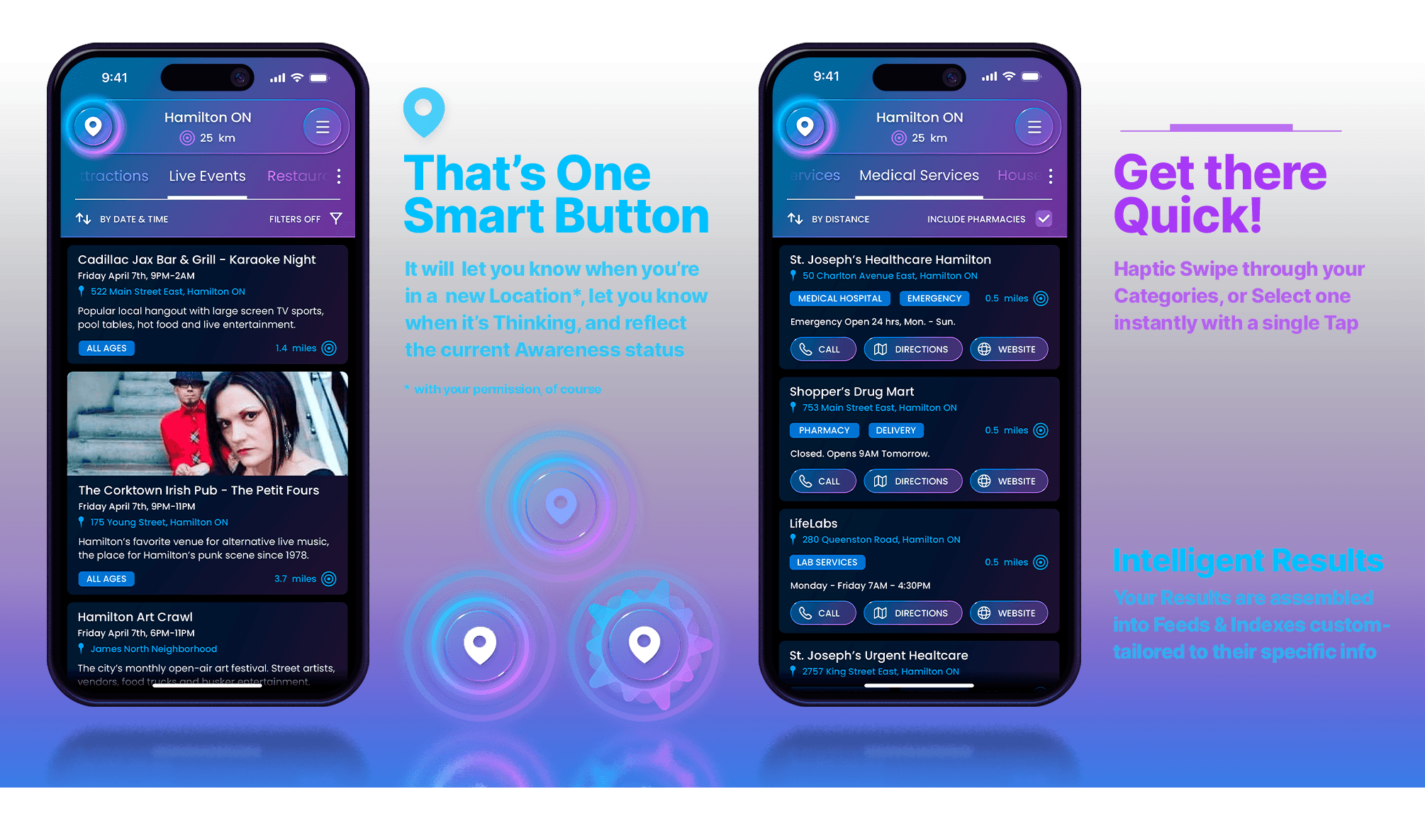 Here I Am AI iPhone App UX UI Product Design Branding