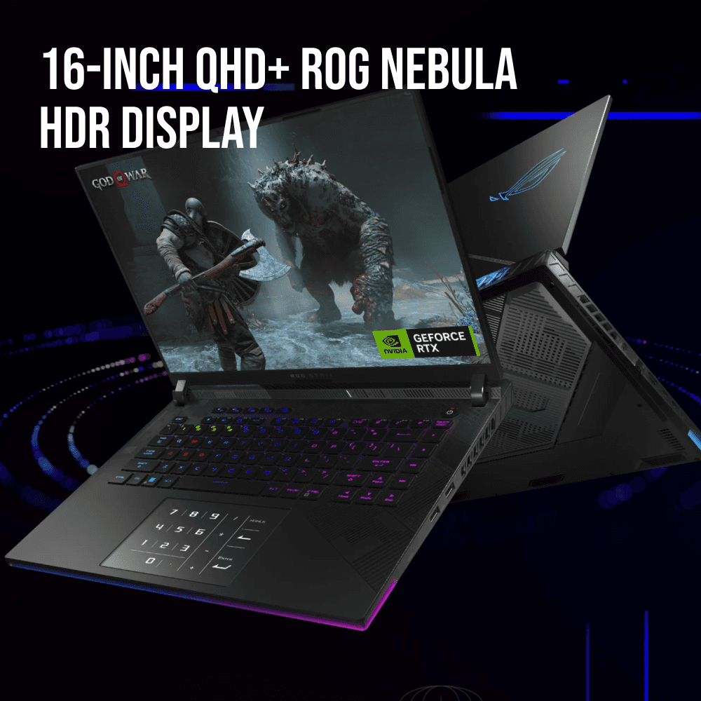 ASUS ROG Strix Scar 16 (2024) featuring 16-inch QHD+ ROG Nebula HDR display