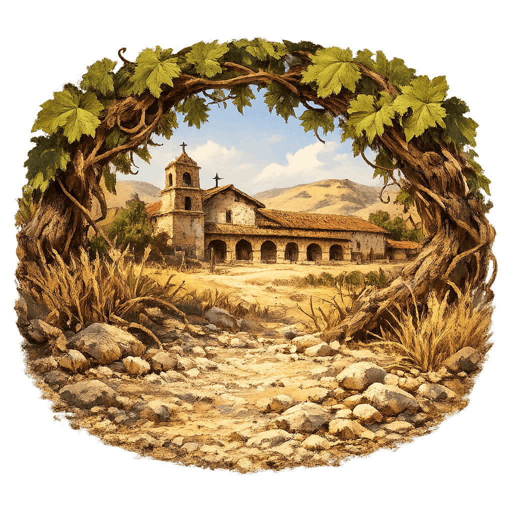 Detailed graphic of the San Miguel District wine region.