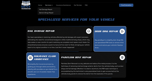 Custom Website Images Design By Moores Designs - Servicing Northwest Arkansas Businesses The Dent Technicians