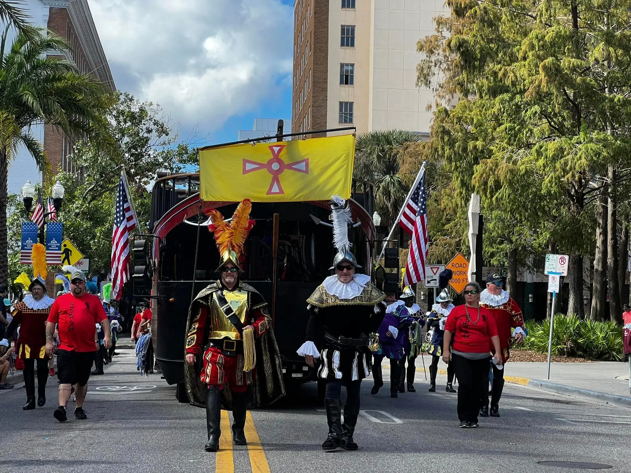 hernando desoto parade on manatee avenue in downtown bradenton, fl