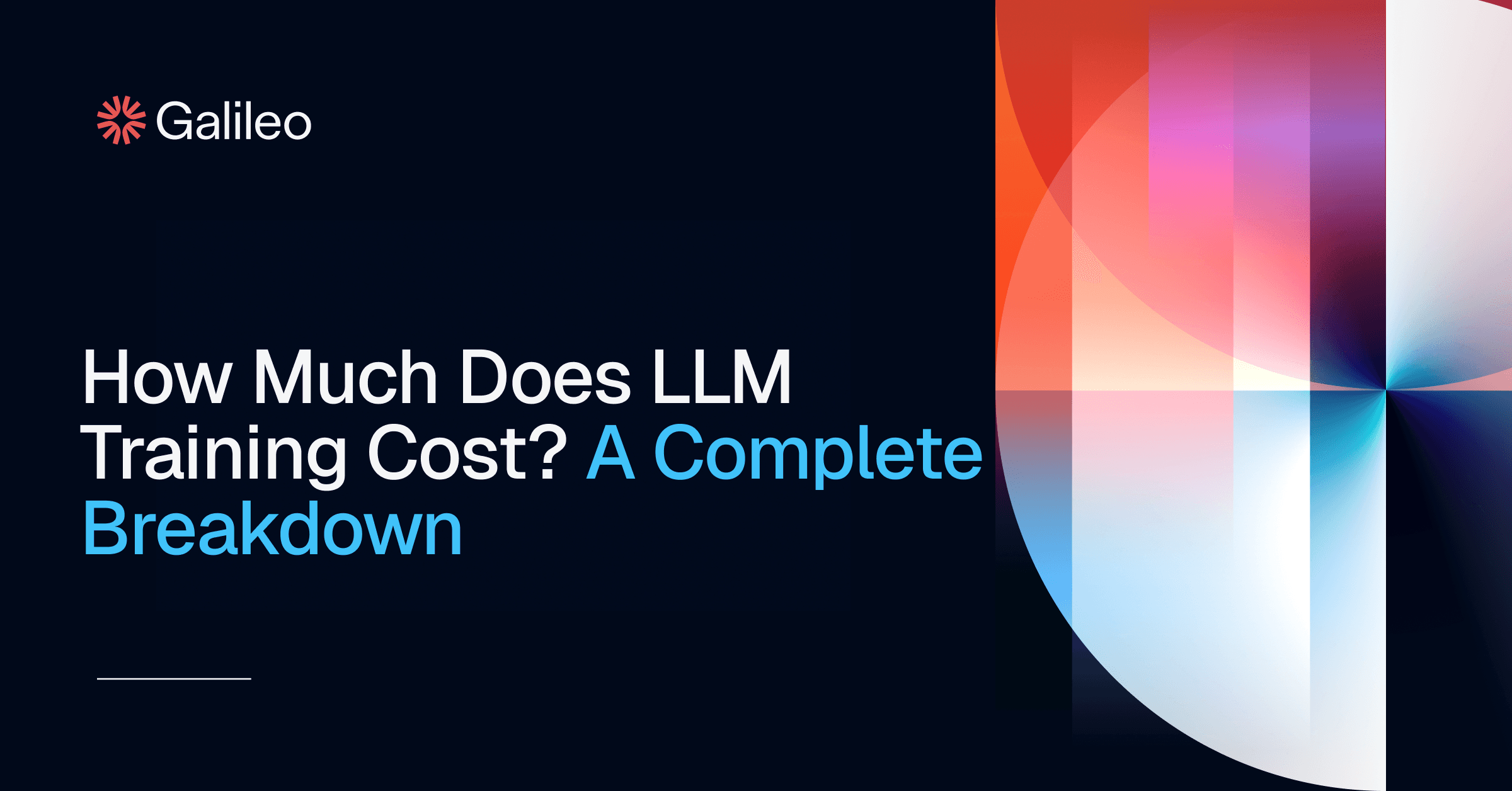 A dark navy-blue webinar promotional banner from Galileo. The top left shows the Galileo logo with a red starburst icon. Below it is a light blue pill-shaped label that reads “→ Webinar.” The main title in white and light blue text says, “How to Productionize Agentic Applications.” On the right side is a large, abstract red arrow-like graphic pointing left.