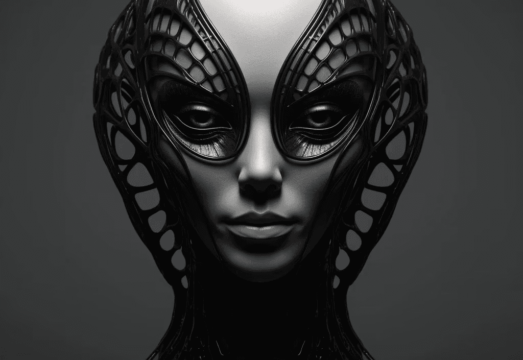 Futuristic human-AI mask visual representing creativity and digital intelligence – Life Designer homepage banner