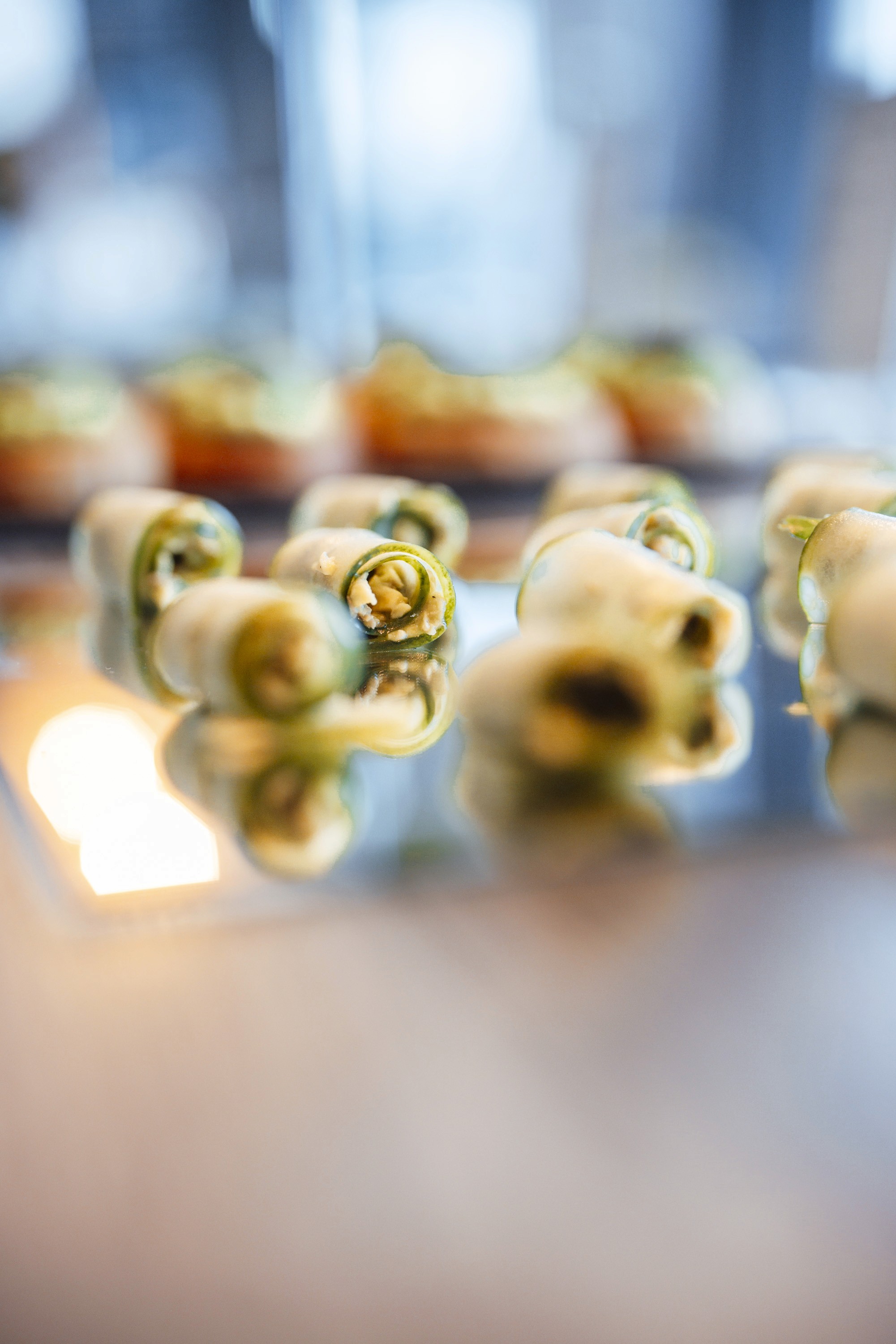 Canapés und Fingerfood in der VIP-Lounge