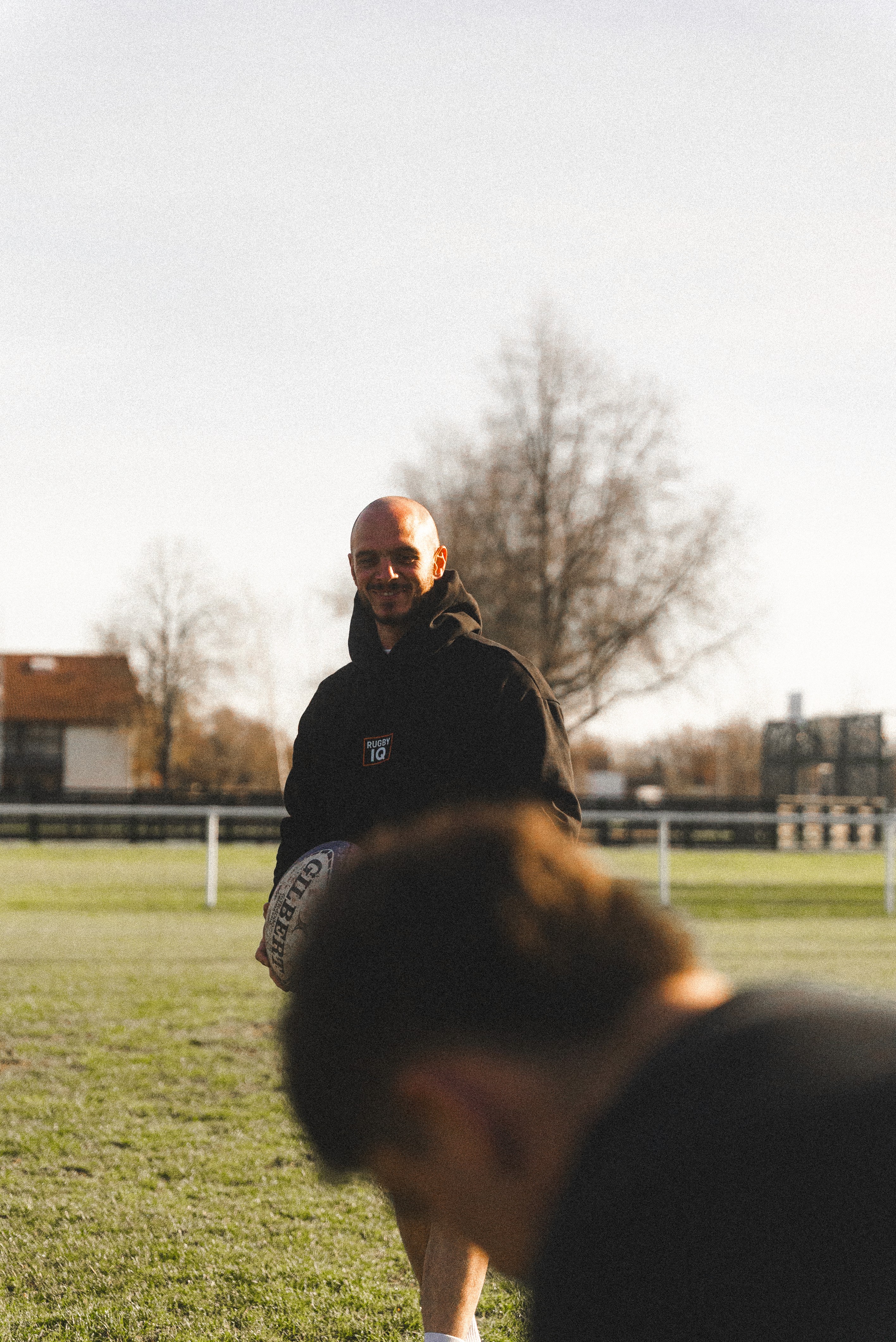 Coach explaining stuff to an athlete