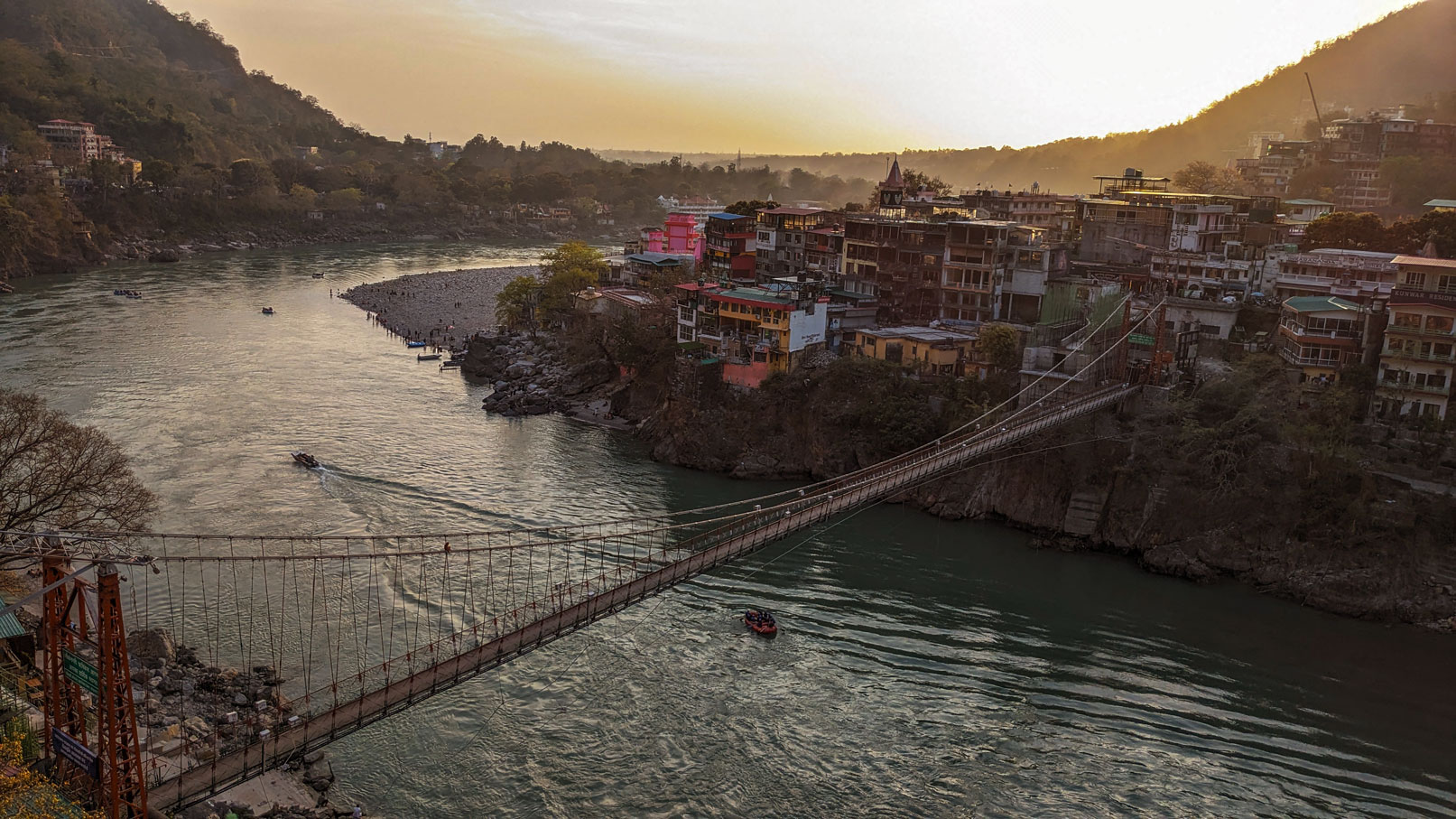 Rishikesh view from high altitude