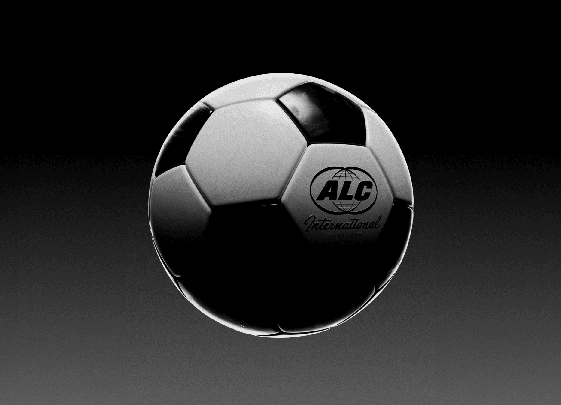 Close-up of custom soccer ball designed for 'Flying High Part Two' EP.