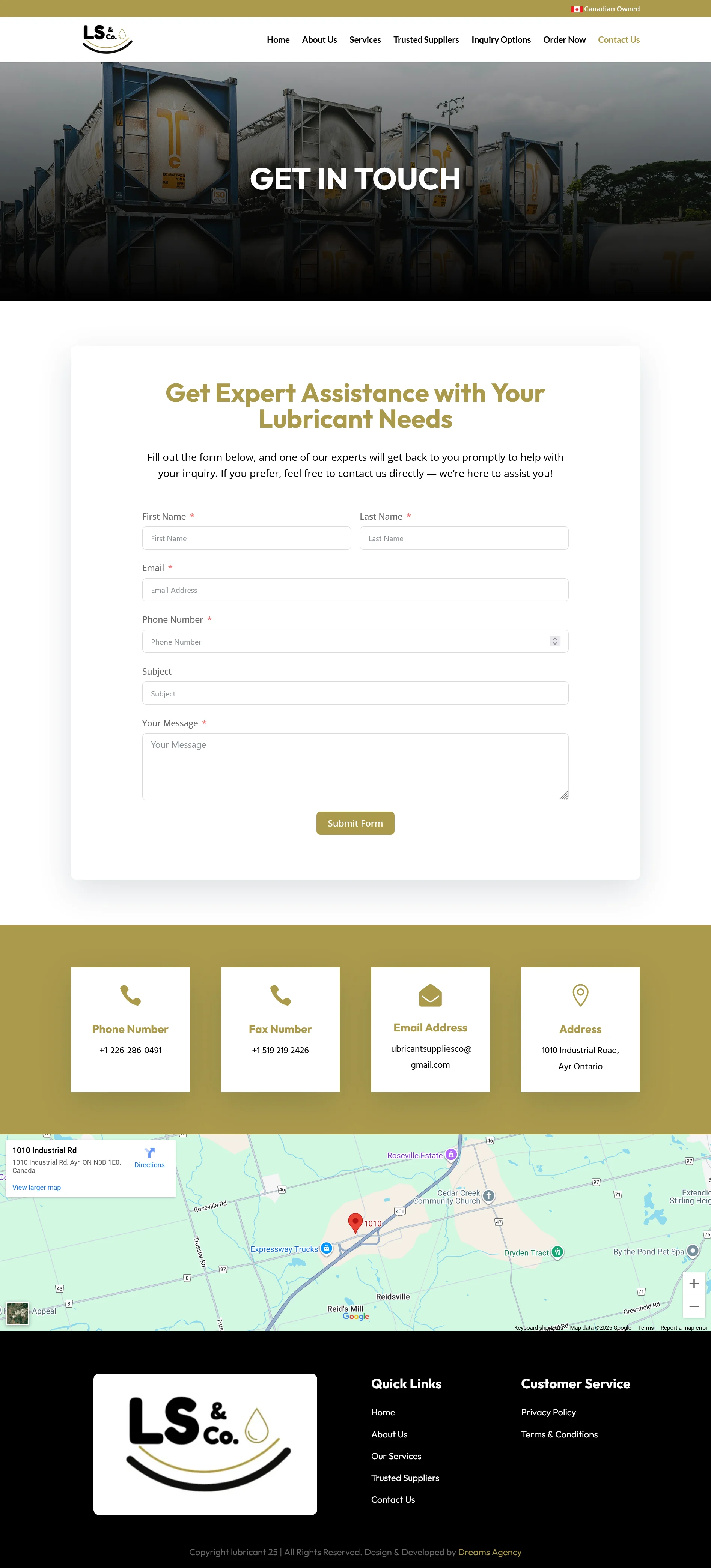 Contact Us - Lubricant Supplies & Co