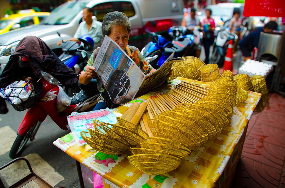 Marchande de rue à Bangkok