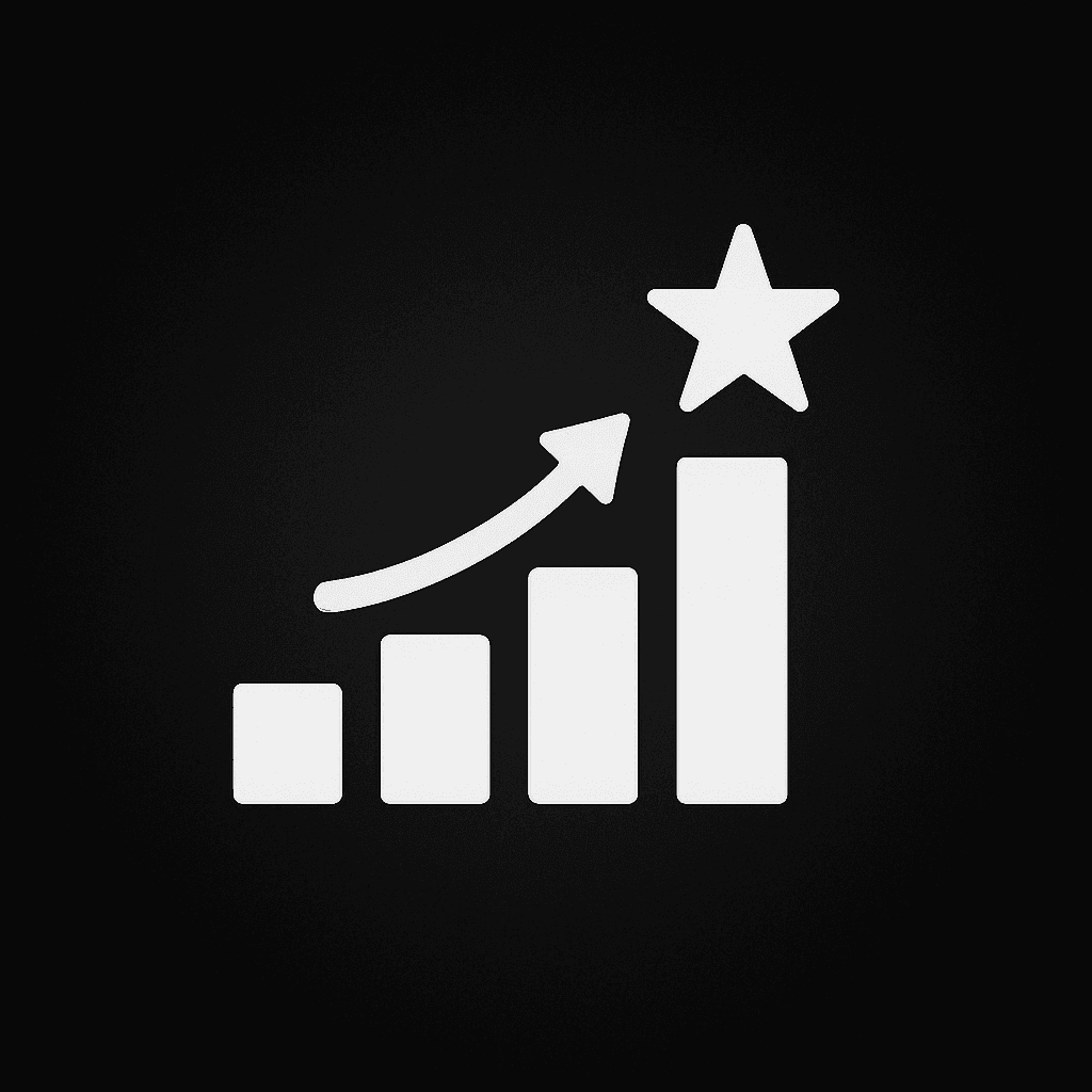 Product Metrics icon illustrating campaign optimization, growth and scaling high-performing products.