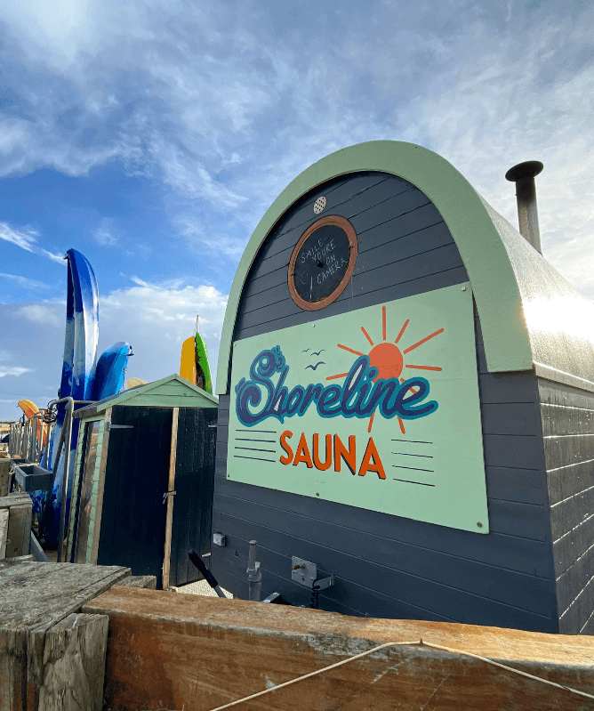 Shoreline Sauna logo design