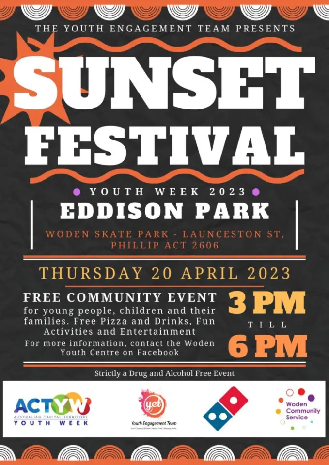 A poster for the 2023 Sunset Festival.