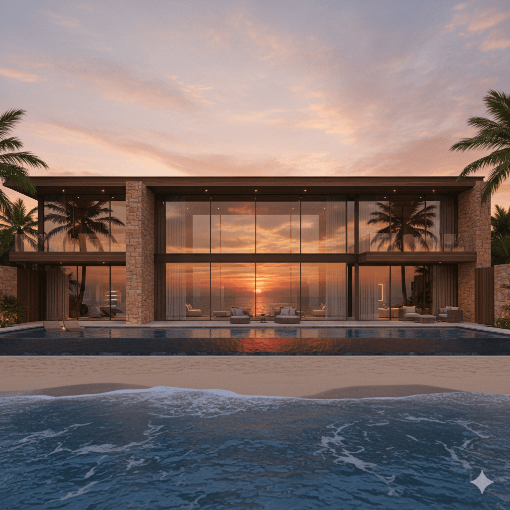 A villa by the beach