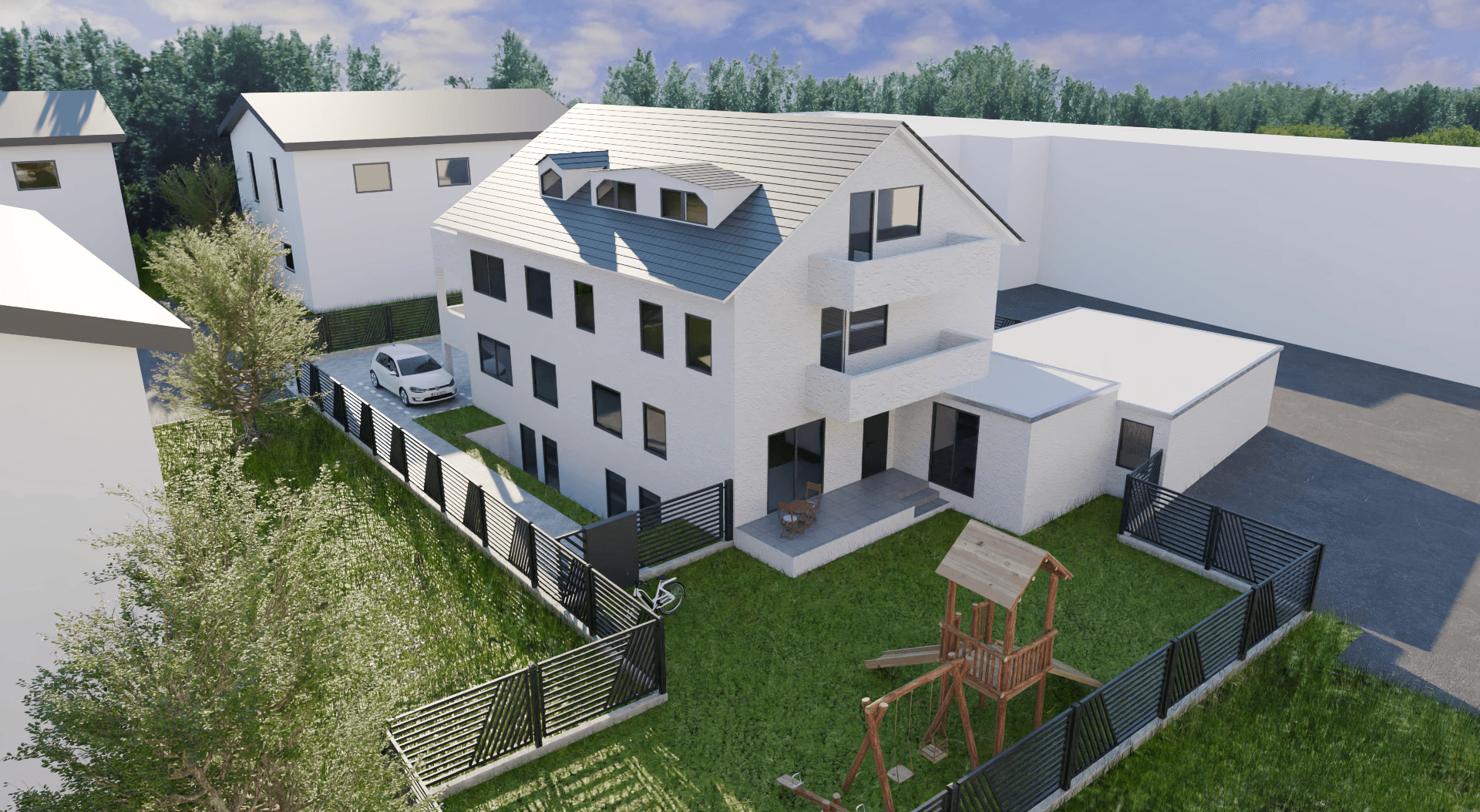 Moderne Küchenzeile mit angrenzendem Essbereich in einer Eigentumswohnung der Petrastraße 10, Bad Salzuflen