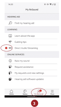 Android hearing aid streaming