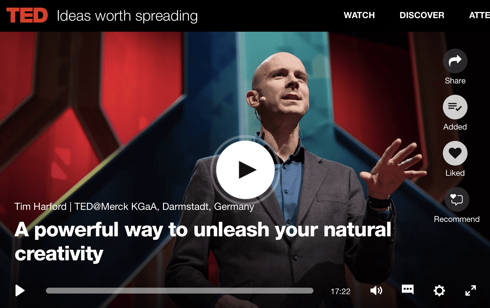 TED演讲激发创造力