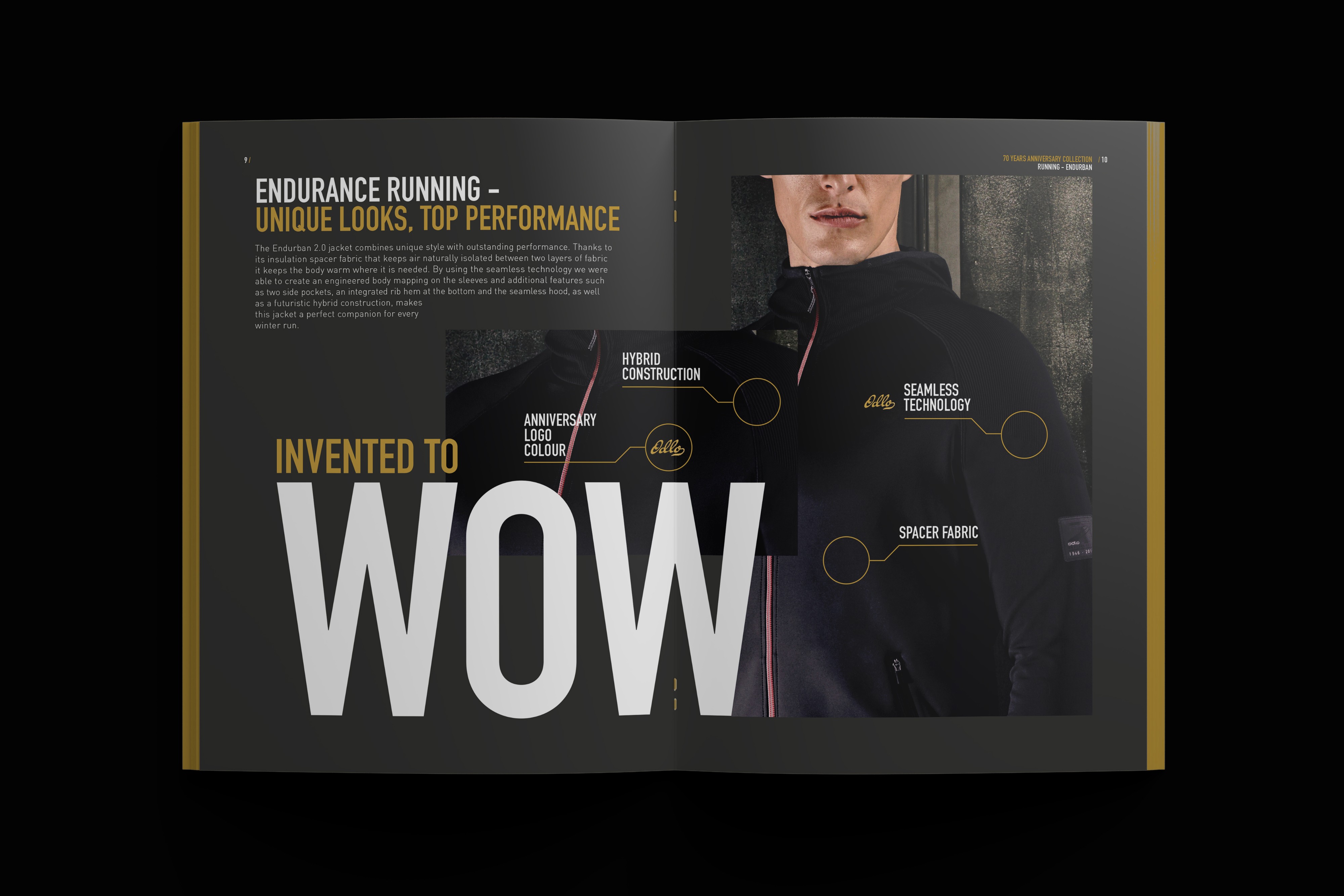 Art Direction und Editorial Design für das Odlo Lookbook – reduziertes Layout und fotografische Klarheit
