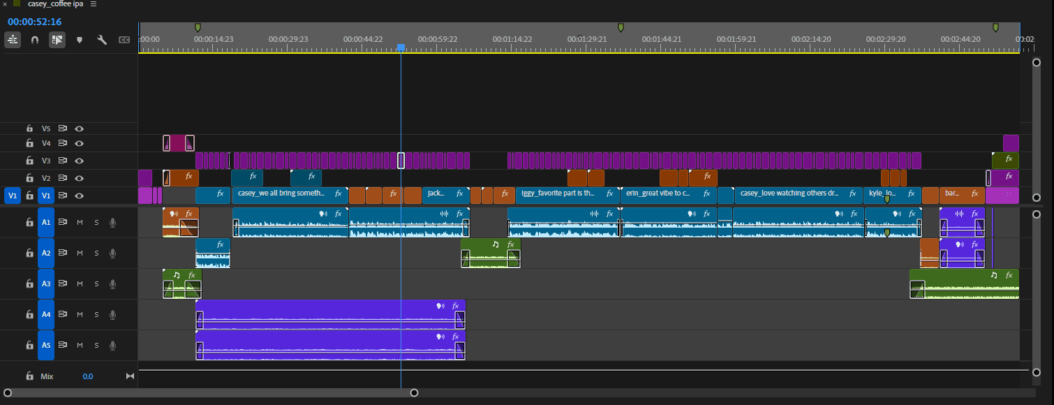 Audio mixing & final adjustments