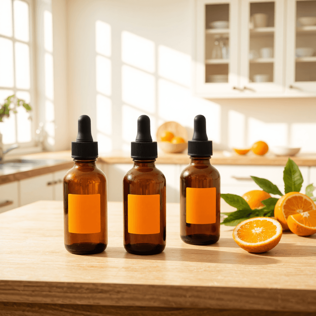 product photography of set of dietary supplement bottles