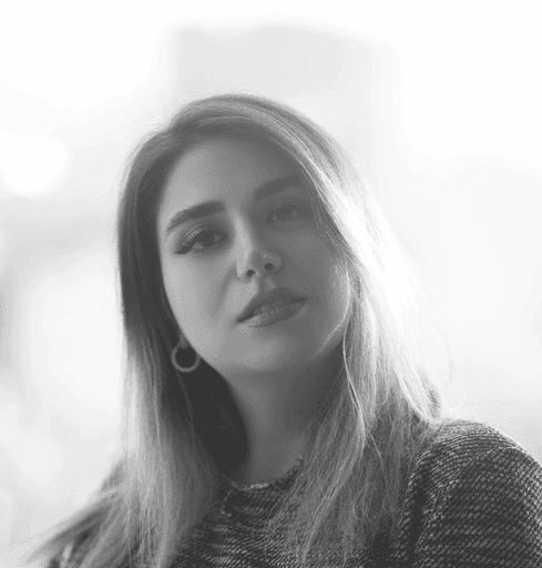 a black and white photo of a woman